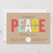 平和と喜び繁栄のタイポグラフィはっきりした事業 招待状 (正面)