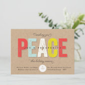 平和と喜び繁栄のタイポグラフィはっきりした事業 招待状 (スタンド正面)