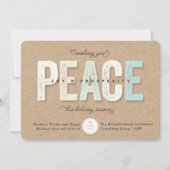 平和と喜び繁栄のタイポグラフィはっきりした事業 招待状 (正面)