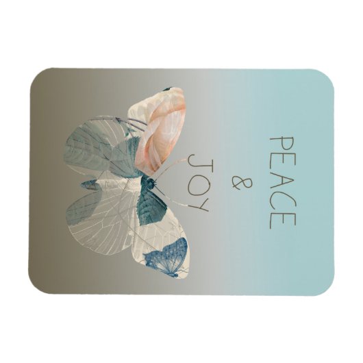 平和と喜び蝶 マグネット (横)