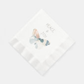 平和と喜び蝶 縁ありランチョンナプキン (角)