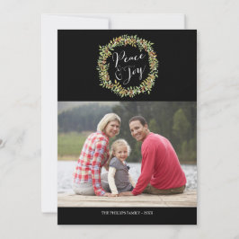 平和と喜び – クリスマスフォトカード シーズンカード