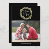 平和と喜び – クリスマスフォトカード シーズンカード (正面/裏面)