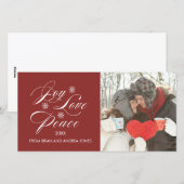 平和と喜び | 休日のフォトカード シーズンカード (正面/裏面)