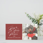 平和と喜び | 休日のフォトカード シーズンカード (スタンド正面)