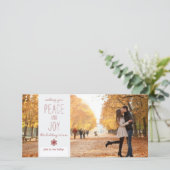 平和と喜び – 家族写真カード シーズンカード (スタンド正面)