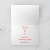 平和と喜び、愛と笑いのカード サンキューカード (内部)