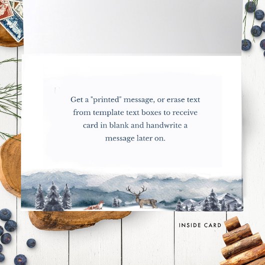 平和と喜び、水の色の森とキツネエレガント、 シーズンカード