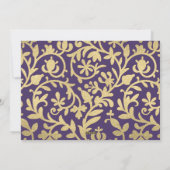 『平和と喜び』|紫と金ゴールドエレガント写真 シーズンカード (裏面)