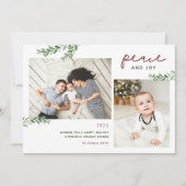 平和と喜び |緑の枝2の写真 シーズンカード (正面)