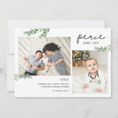 平和と喜び |緑の枝2の写真 シーズンカード (正面)