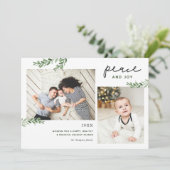 平和と喜び |緑の枝2の写真 シーズンカード (スタンド正面)