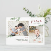 平和と喜び |緑の枝2の写真 シーズンカード (スタンド正面)