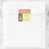 平和と喜びboho明るい色のブロック休日 スクエアシール (バッグ)