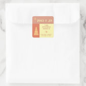 平和と喜びboho明るい色のブロック休日 スクエアシール (バッグ)