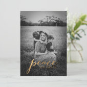 平和と地球家族のフォトクリスマス シーズンカード (スタンド正面)