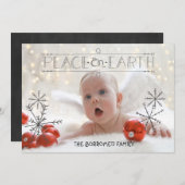 平和と天使のワンフォトクリスマスカード シーズンカード (正面/裏面)