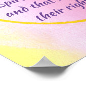 平和と女性の権利に祈りの言葉ありがとう ポスター (角)