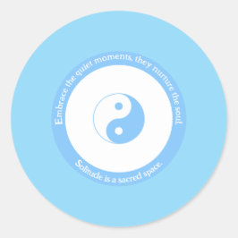 平和と孤独を願うライトブルーの邪悪な目 ラウンドシール