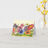 平和と希望と愛を送る カード (黄色い花)