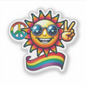 平和と幸福 シール (正面)