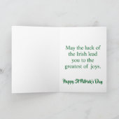 平和と幸運の水彩 シャムロック ケルトノット シーズンカード (内部)