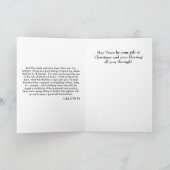 平和と恵みステンドグラスのクリスマスカード シーズンカード (内部)