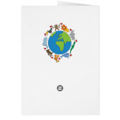 平和と愛かわいい世界のアニメ動物 (裏面)