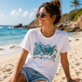 平和と愛とウミガメの夏 トライブレンドTシャツ