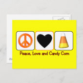 平和と愛とキャンディーコーン ポストカード (正面/裏面)