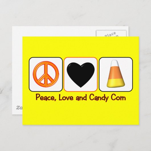 平和と愛とキャンディーコーン ポストカード (正面/裏面)