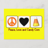 平和と愛とキャンディーコーン ポストカード (正面)