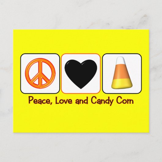 平和と愛とキャンディーコーン ポストカード (正面)