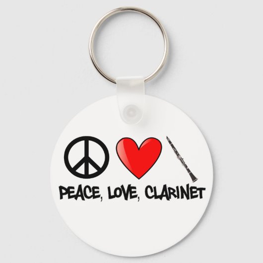 平和と愛とクラリネット キーホルダー (正面)