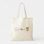 平和と愛とコーヒートートバッグ トートバッグ (裏面)