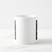 平和と愛とジャズのグラフィック コーヒーマグカップ (中央)