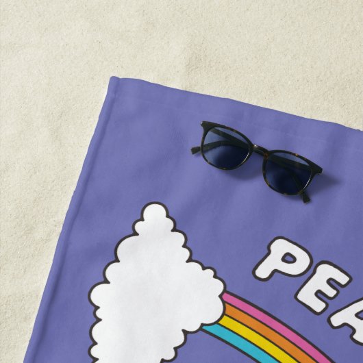 平和と愛とセサミストリート ビーチタオル (インサイチュ)