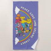 平和と愛とセサミストリート ビーチタオル (正面)