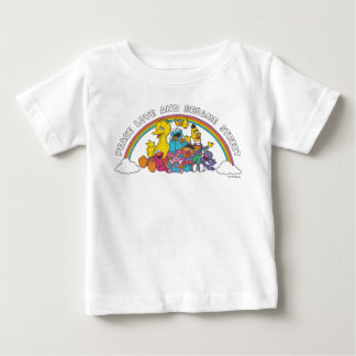 平和と愛とセサミストリート ベビーTシャツ