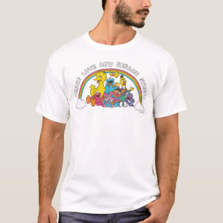 平和と愛とセサミストリート Tシャツ