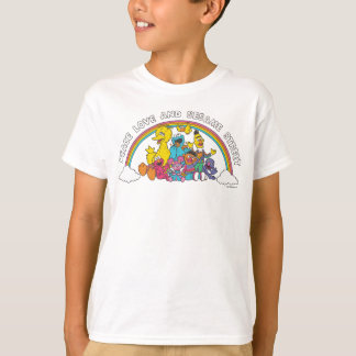 平和と愛とセサミストリート Tシャツ