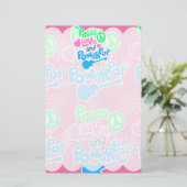 平和と愛とパワーポップ 便箋 (スタンド正面)