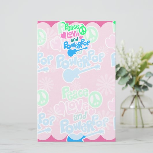 平和と愛とパワーポップ 便箋 (スタンド正面)