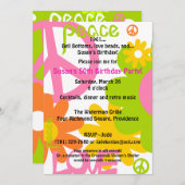 平和と愛とパーティー 招待状 (正面/裏面)