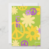 平和と愛とパーティー-空白の文字 招待状 (裏面)