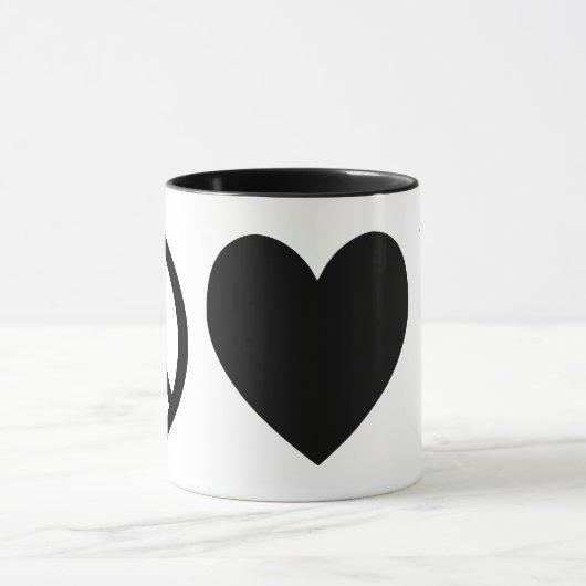 平和と愛とペリカンマグ マグカップ (中央)