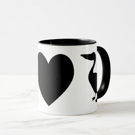 平和と愛とペリカンマグ マグカップ (正面右)