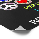 平和と愛とロックンロール ポスター (角)