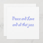平和と愛と全てのジャズ招待状 招待状 (正面/裏面)