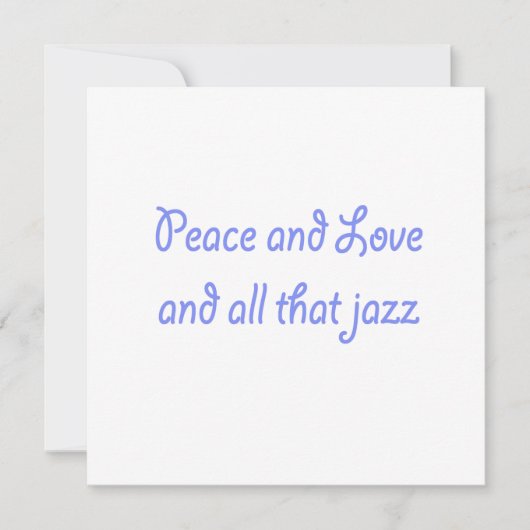平和と愛と全てのジャズ招待状 招待状 (正面)